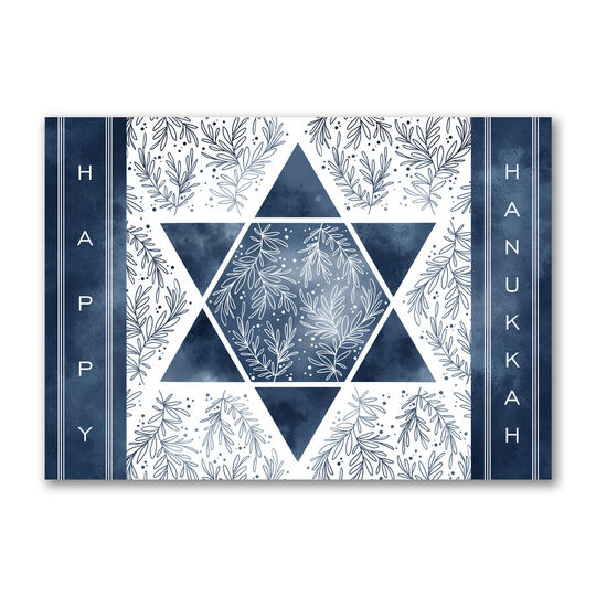 Happy Hanukkah Star Holiday Cards